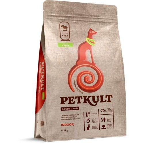 Hrana Uscata Petkult Adult Care Indoor Pisici, Continut Ridicat de Miel, 7 kg