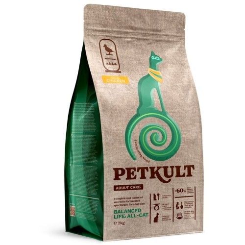 Hrana Uscata Petkult Adult Care Balanced Life All-Cat Pisici, Pui, 2 kg