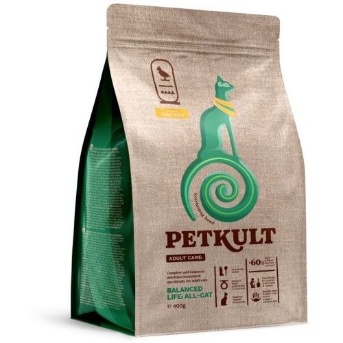 Hrana Uscata Petkult Adult Care Balanced Life All-Cat Pisici, Pui, 400 g
