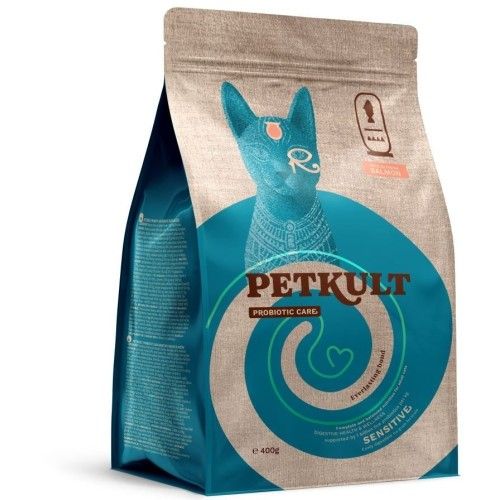 Hrana Uscata Petkult Probiotic Care Sensitive Pisici, Somon, 400 g