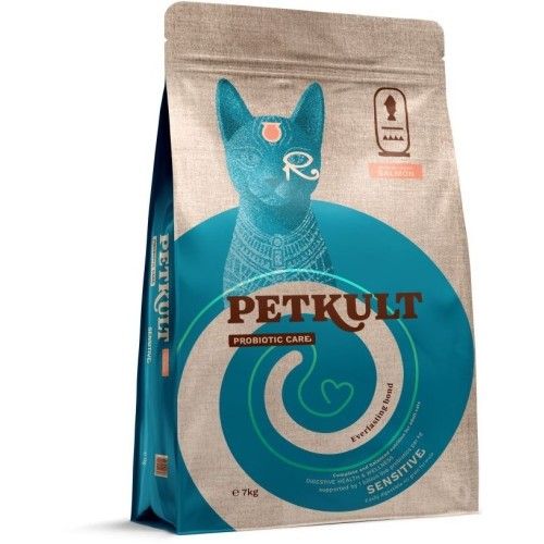 Hrana Uscata Petkult Probiotic Care Sensitive Pisici, Somon, 7 kg