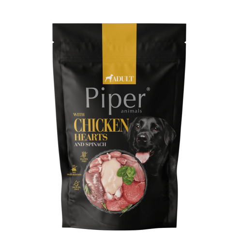 Piper Adult Dog, Inimi de Pui si Spanac, 500 g