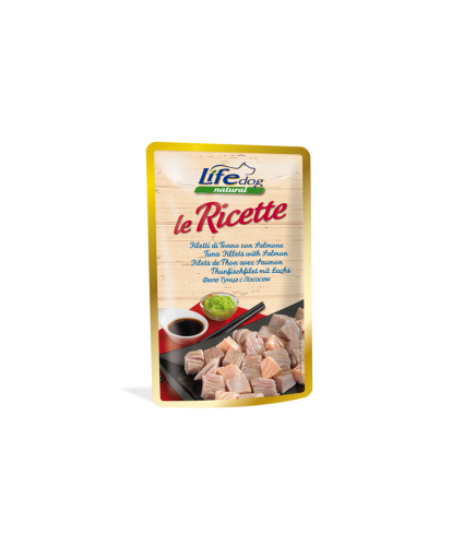 Hrana Umeda Caini, Life Dog Le Ricette, Ton File & Somon, 95 g