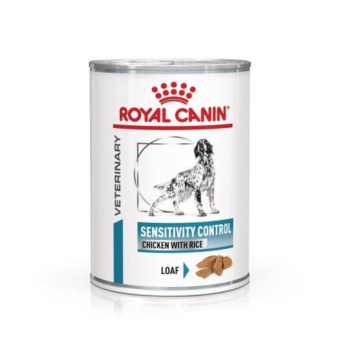 ROYAL CANIN Sensitivity Control Pui & Orez, XS-XL, dieta veterinara, conserva hrana umeda caini, afectiuni dermatologice, (pate), 410 g