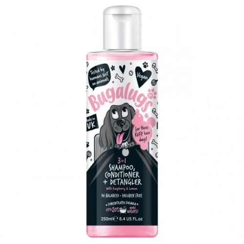 Sampon Caini, Bugalugs Raspberry 3 in 1, 250 ml
