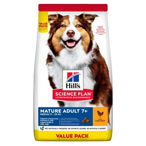 Hrana uscata caini, Hill's Science Plan Canine Mature Adult Medium Chicken Value Pack, 18 kg