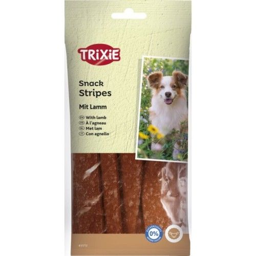 Recompense pentru Caini, Trixie Snack Stripes, Miel, 100 g