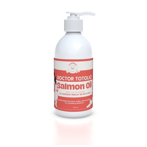 Ulei de somon pentru caini si pisici Doctor Totolici Salmon Oil, 250 ml