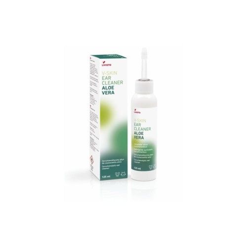 Solutie curatarea urechilor, Caini si Pisici, V-Skin Earcleaner Aloe Vera, 125 ml