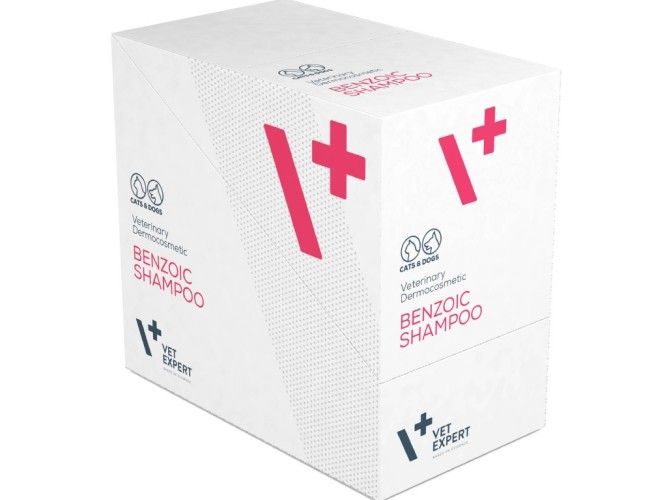 VetExpert Sampon Benzoic, 20 plicuri x 15 ml