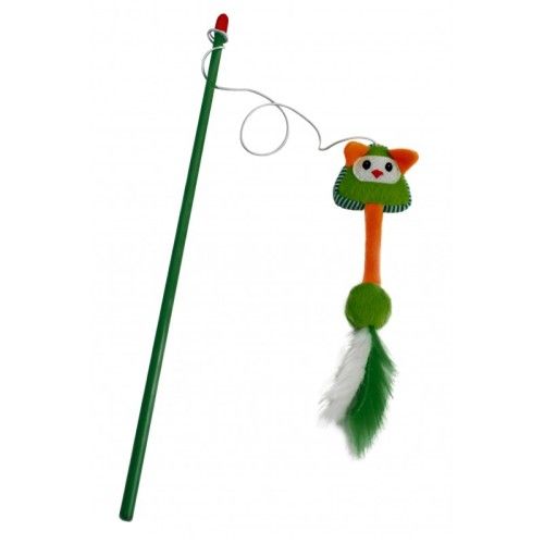 Jucarie undita pentru pisica, Mon Petit Ami, Verde, 21x6 cm