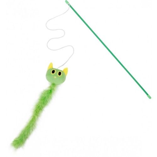 Jucarie undita pentru pisica, Mon Petit Ami, Verde, 7x34 cm