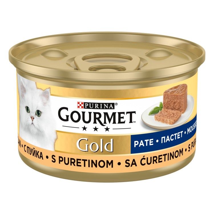 Gourmet Gold Mousse cu Curcan, 85 g (Hrana Umeda - Pisici)