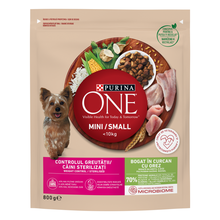 ONE MINI Dog WHTCR Turkey&Ri 8x800gN2XE