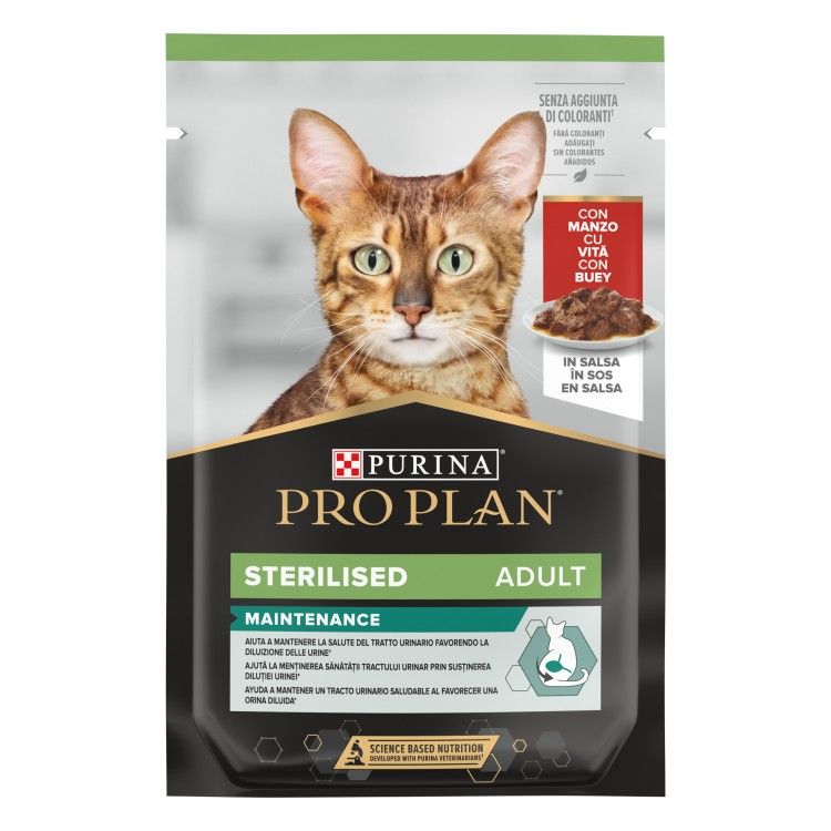 PURINA PRO PLAN STERILISED NUTRISAVOUR, Vita, 85 g (Hrana Umeda - Pisici)