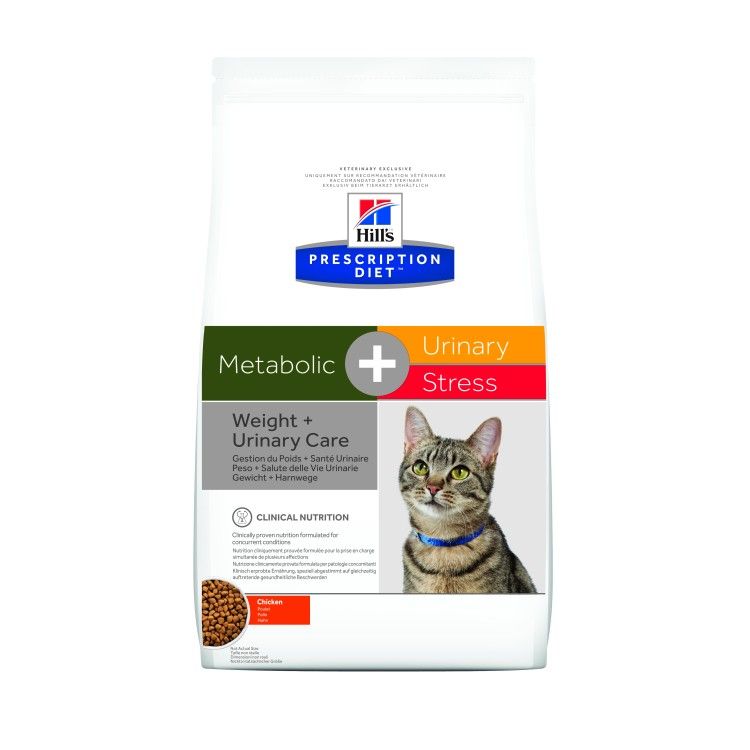 Hill’s Prescription Diet Metabolic + Urinary Stress hrana pentru pisici cu pui, 4 kg