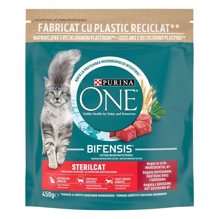 ONE STERILCAT Beef&Wheat 10x450g XG