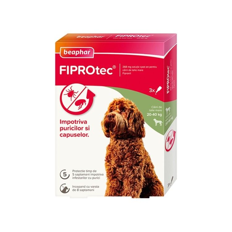 BEAPHAR FIPROTEC PIP AP DOG L 20-40KG 3x2.68ML/CUT/15508 (6buc/bax)