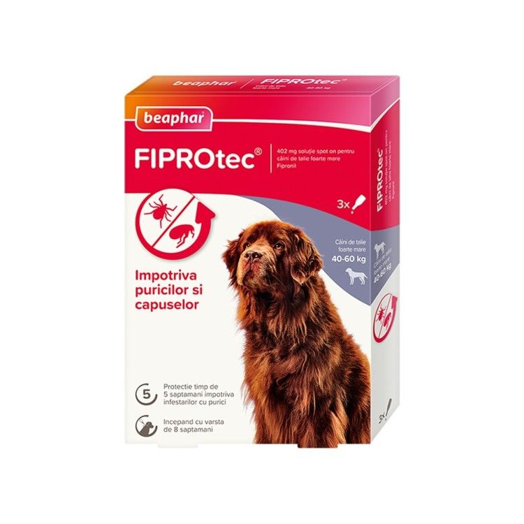 BEAPHAR FIPROTEC PIP AP DOG XL 40-60KG 3x4.02ML/CUT/15509 (6buc/bax)