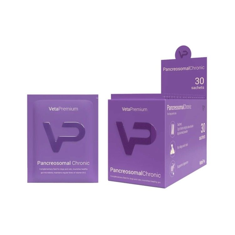 Vetapro Pro Pancreosomal Chronic, Supliment Enzime Pancreatice, pudra, 30x3 g (OTC)