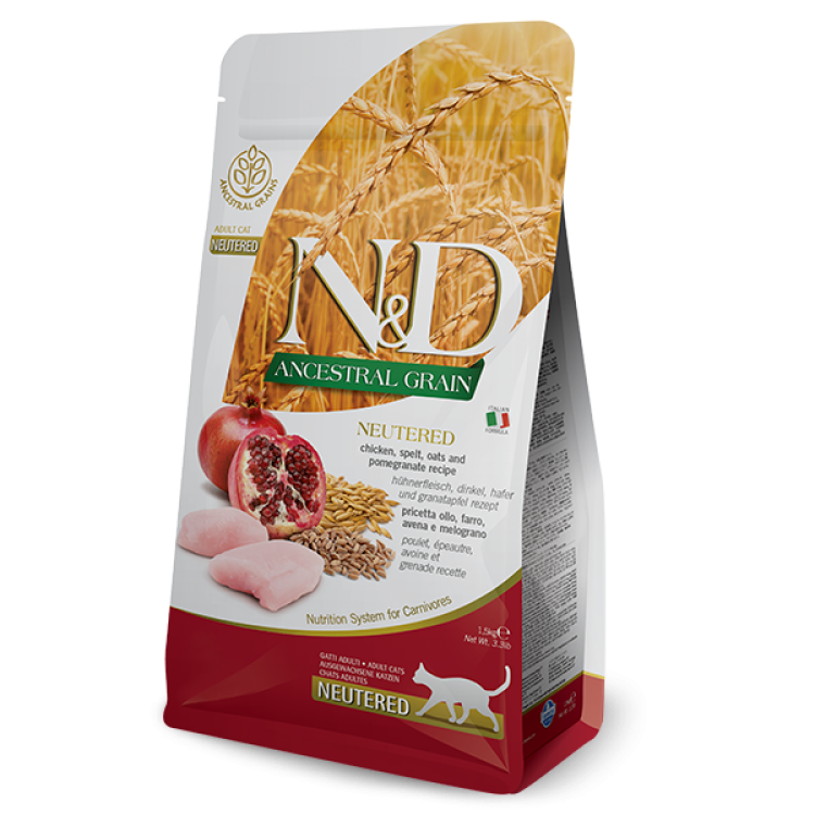 N&D Low Grain Cat Chicken and Pomegranate Neutered, 10 kg