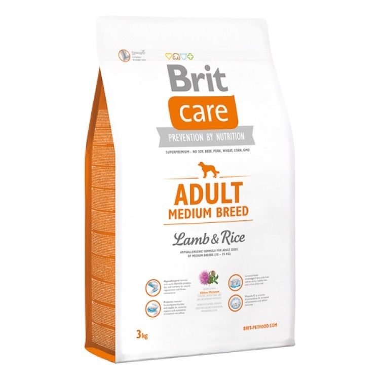 Brit Care Adult Medium Breed Lamb & Rice, 3 kg