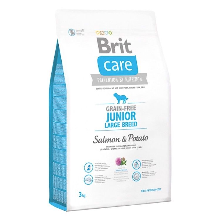Brit Care Grain-free Junior Large Breed Salmon and Potato, 3 kg