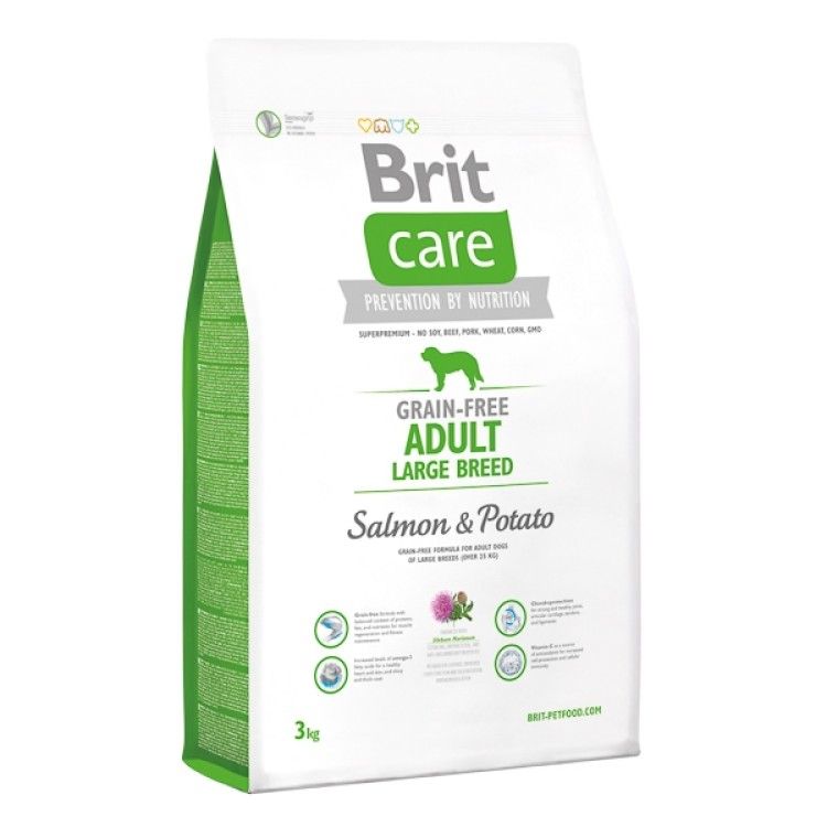 Brit Care Grain-free Adult Large Breed Salmon and Potato, 3 kg