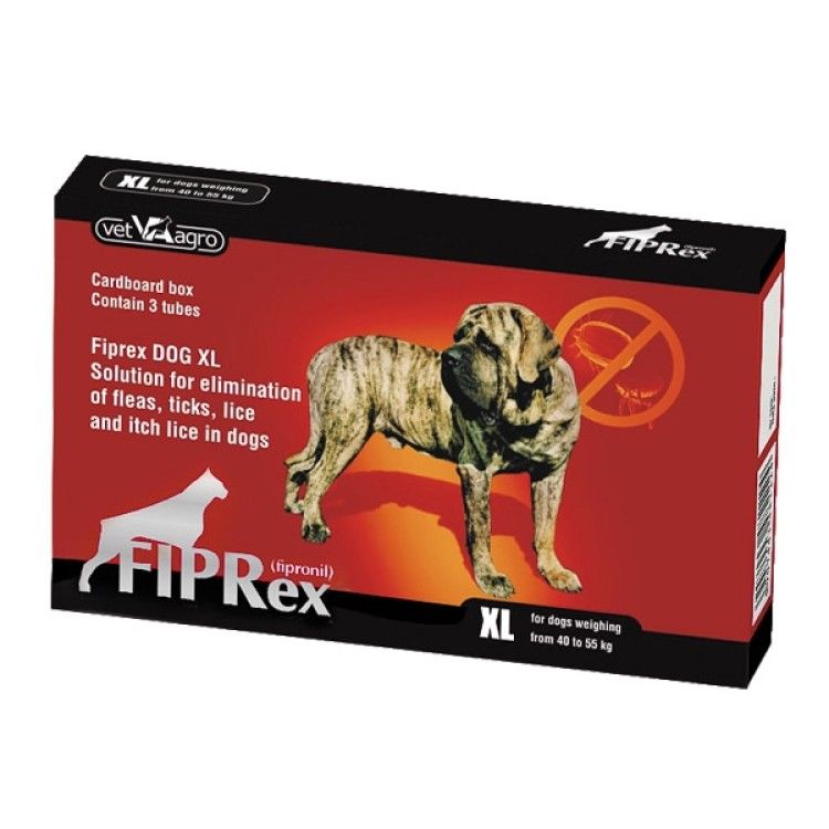 Fiprex 75 XL (40-60 kg), 3 pipete (Farmacie - Antiparazitare)