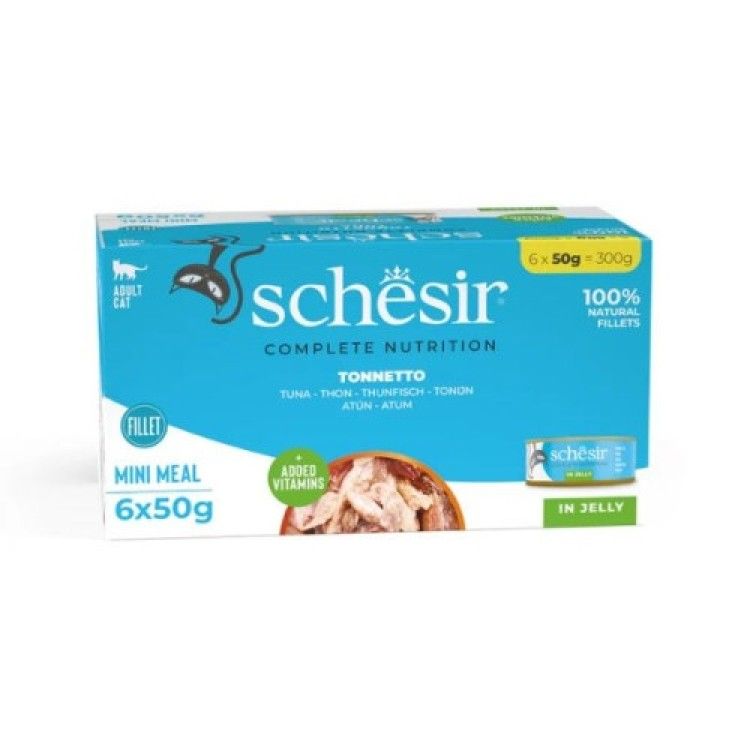 Hrana umeda pisici, Schesir, Ton in Jeleu, 6x50 g (Hrana Umeda - Pisici)