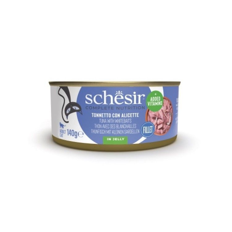 Hrana umeda pisici, Schesir, Ton si Ansoa in jeleu, 140 g (Hrana Umeda - Pisici)