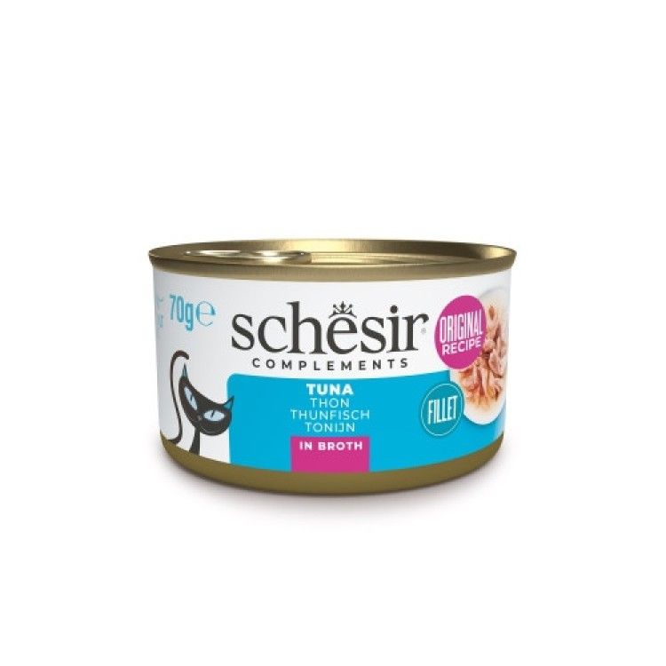Hrana umeda pisici, Schesir, Ton in supa,70 g (Hrana Umeda - Pisici)