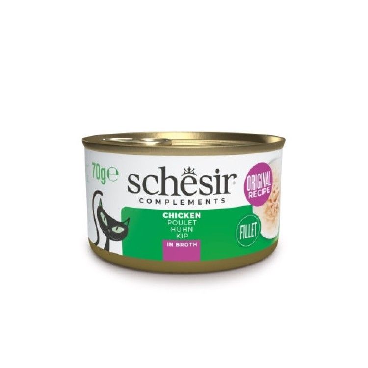Hrana umeda pisici, Schesir, Pui in supa, 70 g (Hrana Umeda - Pisici)