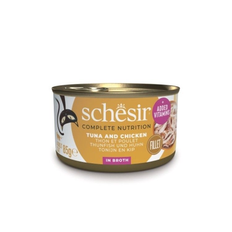 Hrana umeda pisici, Schesir, Ton si Pui in supa, 85 g (Hrana Umeda - Pisici)