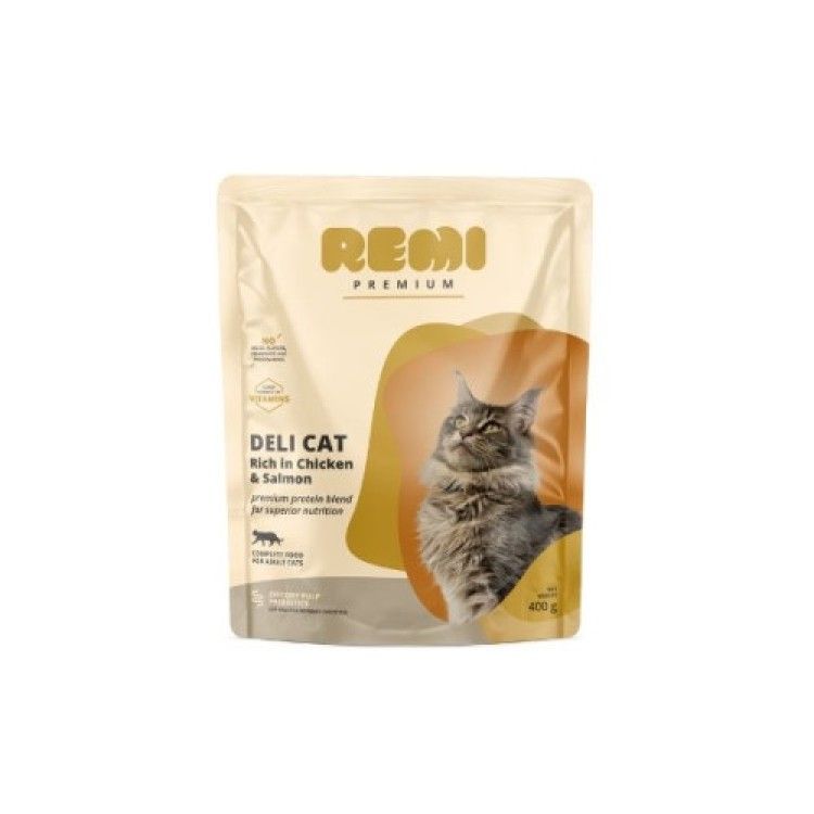 Hrana Uscata Pisici, Remi Premium Adult Deli Cat cu Pui, 400 g (Hrana Uscata - Pisici)