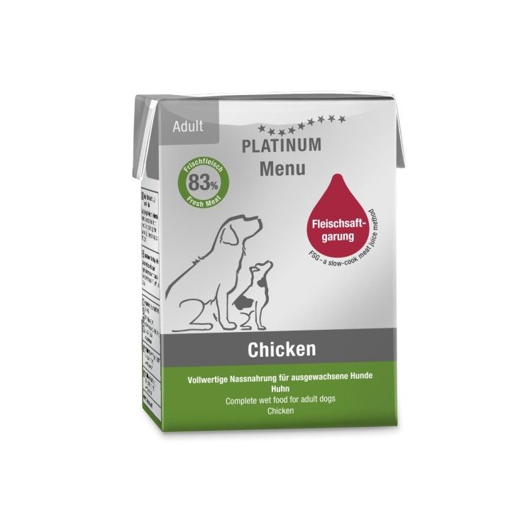 Hrana umeda caini, PLATINUM Dog Adult cu Pui, 185 g (Hrana Umeda - Caini)