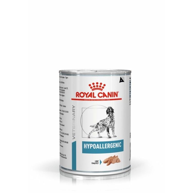 ROYAL CANIN Hypoallergenic, XS-XL, dieta veterinara, conserva hrana umeda caini, alergii alimentare, 400 g (Diete Veterinare - Caini)