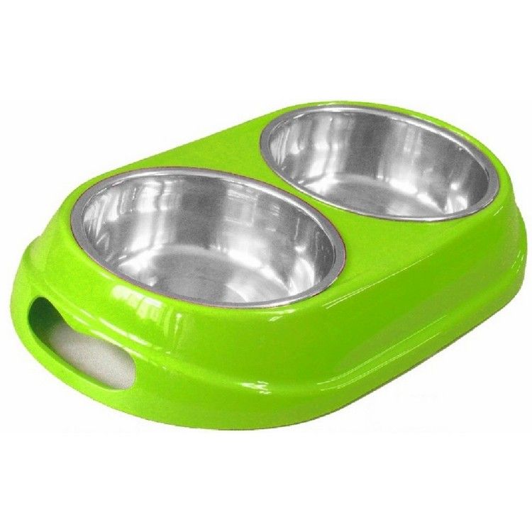 Castron melamina/ inox Green, 2 x 500 ml