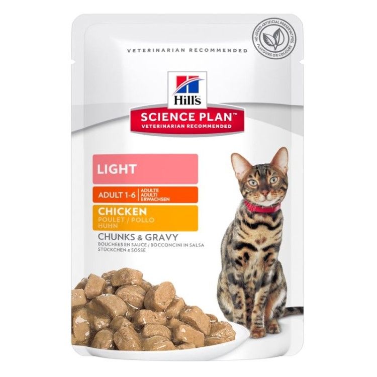 Hill's SP Adult Light hrana pentru pisici cu pui 85 g (plic)