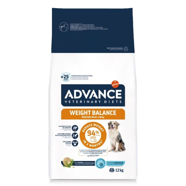 Advance Veterinary Diets Dog Weight Balance Medium - Maxi, 12 kg (Diete Veterinare - Caini)