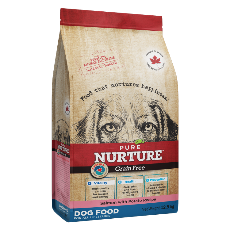 Hrana caini de toate varstele Pure Nurture Grainfree, cu somon si cartofi, 12.5 kg (Hrana Uscata - Caini)