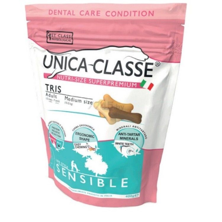 Hrana uscata Unica Classe Biscuiti caine Tris Sensibil, 400 g