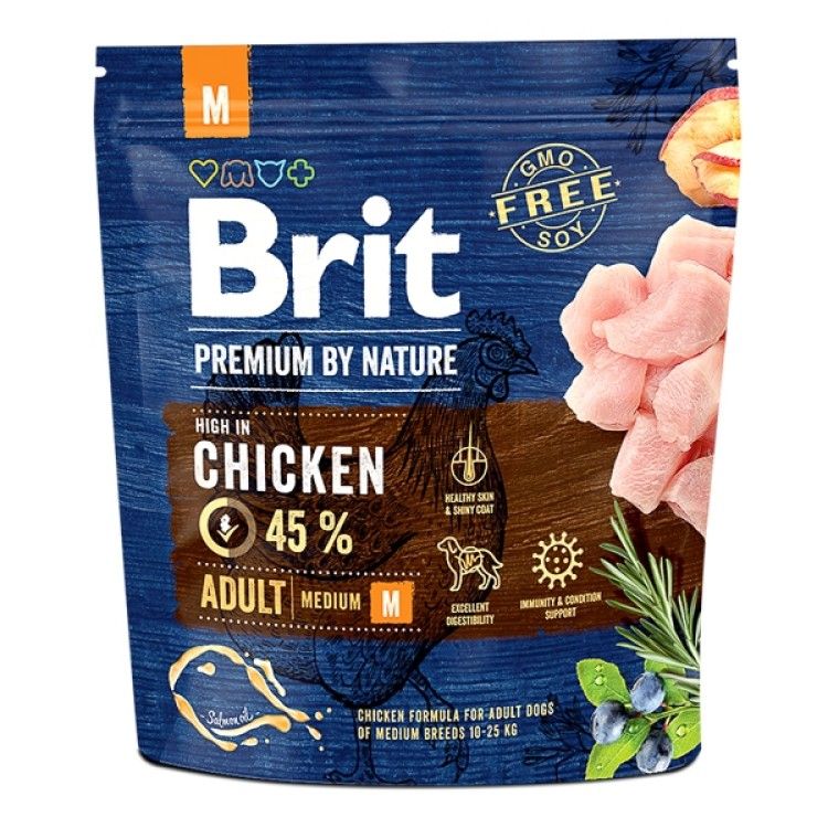 Brit Premium by Nature Adult M, 1 kg - punga