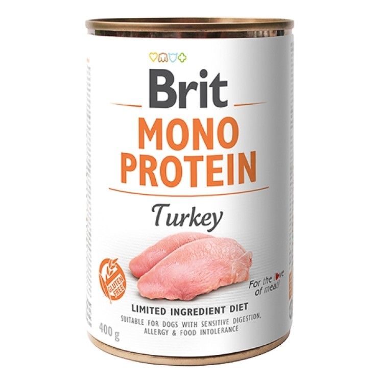 Brit Mono Protein Turkey, 400 g - conserva
