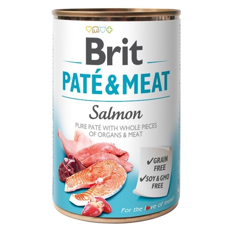 Brit Pate & Meat Salmon, 400 g - conserva