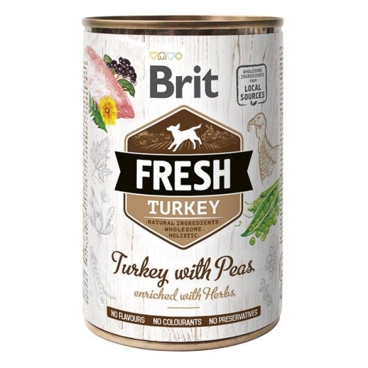 Brit Fresh Turkey with Peas, 400 g