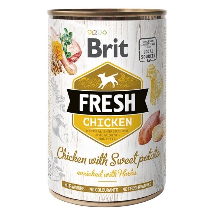 Brit Fresh Chicken with Sweet Potato, 400 g