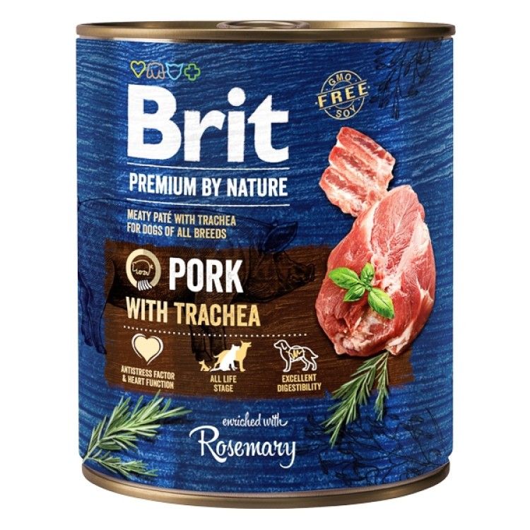Brit Premium by Nature Pork with Trachea, 800 g - conserva