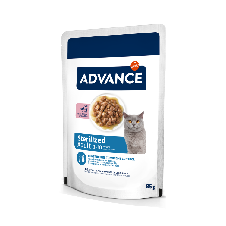 Advance Cat Wet Sterilized Curcan, 85 g (Hrana Umeda - Pisici)