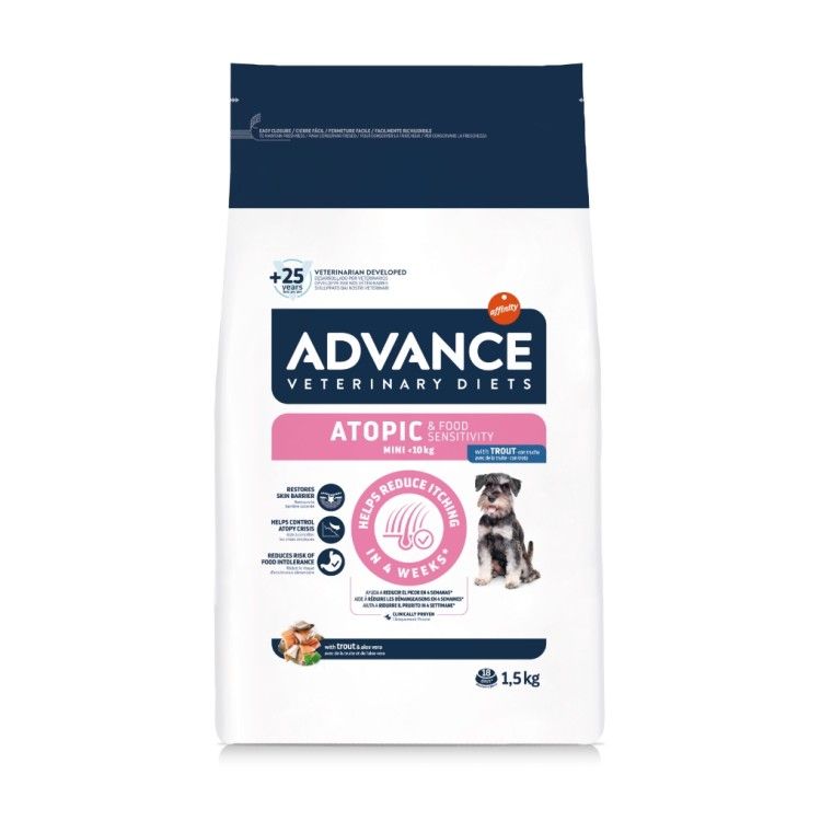 Advance Veterinary Diets Dog Atopic & Food Sensitivity Mini, Pastrav, 1.5 kg